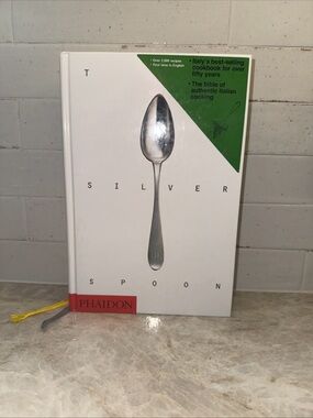 Phaidon Silver Spoon Cookbook with Green and Red Accents